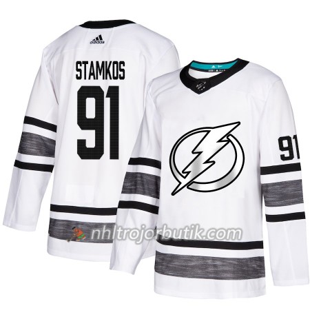 Män Ishockey Tampa Bay Lightning tröja Steven Stamkos 91 Vit 2019 All-Star Adidas Authentic
